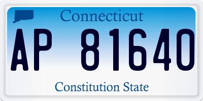 CT license plate AP81640