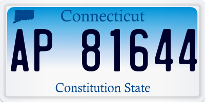 CT license plate AP81644