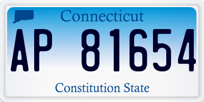 CT license plate AP81654