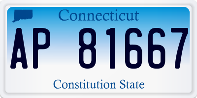 CT license plate AP81667