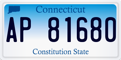 CT license plate AP81680