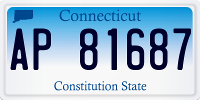 CT license plate AP81687