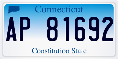 CT license plate AP81692