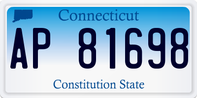 CT license plate AP81698