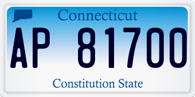 CT license plate AP81700