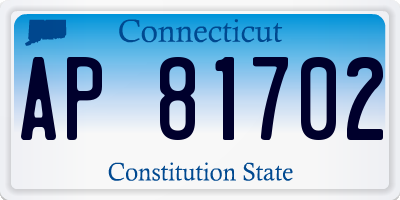 CT license plate AP81702