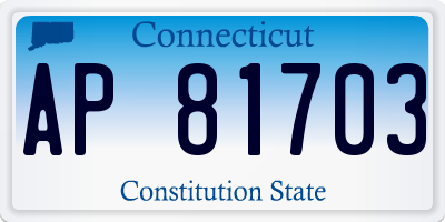 CT license plate AP81703