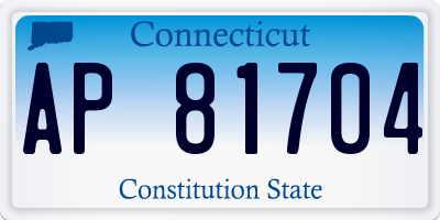 CT license plate AP81704