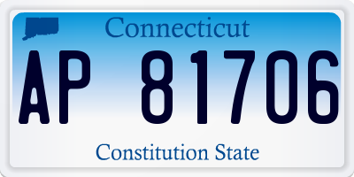 CT license plate AP81706