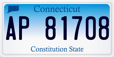 CT license plate AP81708