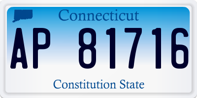 CT license plate AP81716