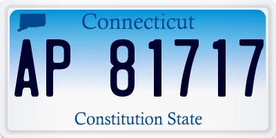 CT license plate AP81717