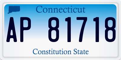 CT license plate AP81718