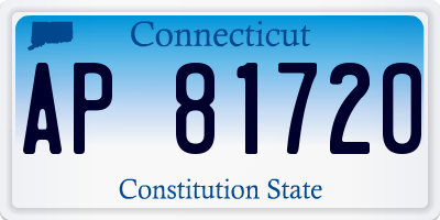 CT license plate AP81720