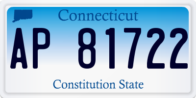 CT license plate AP81722