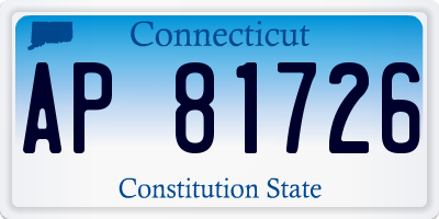 CT license plate AP81726