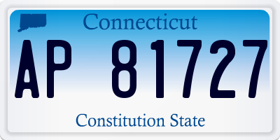 CT license plate AP81727