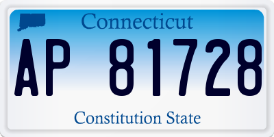 CT license plate AP81728
