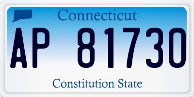 CT license plate AP81730