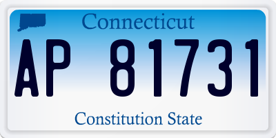 CT license plate AP81731