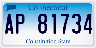 CT license plate AP81734