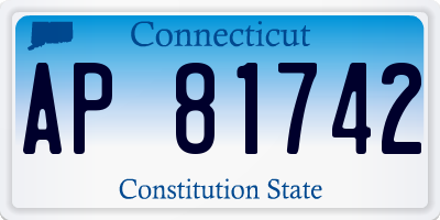 CT license plate AP81742