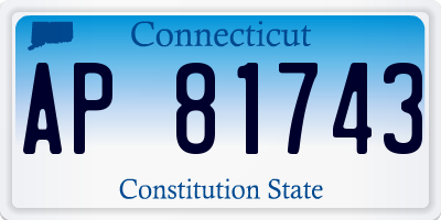 CT license plate AP81743