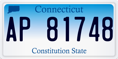 CT license plate AP81748