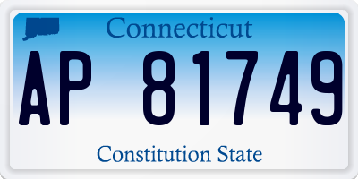 CT license plate AP81749