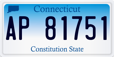 CT license plate AP81751