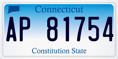 CT license plate AP81754