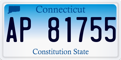CT license plate AP81755