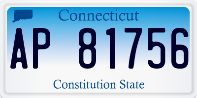 CT license plate AP81756