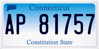 CT license plate AP81757