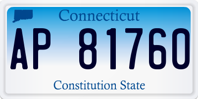 CT license plate AP81760