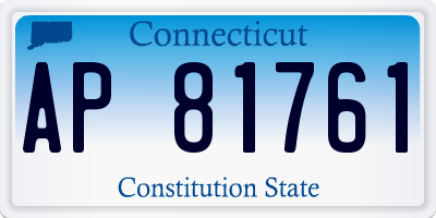 CT license plate AP81761
