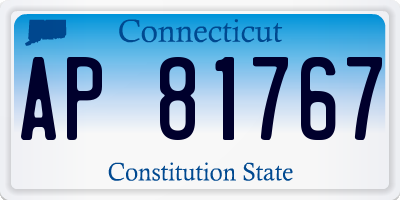 CT license plate AP81767