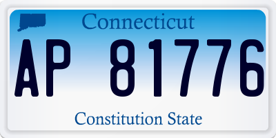 CT license plate AP81776