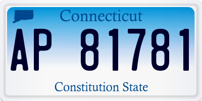 CT license plate AP81781