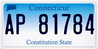CT license plate AP81784