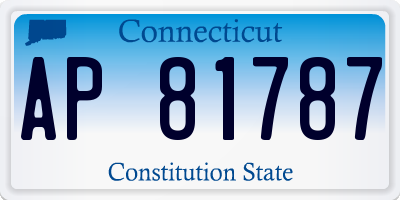 CT license plate AP81787
