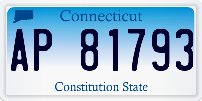 CT license plate AP81793