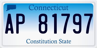 CT license plate AP81797