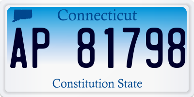 CT license plate AP81798