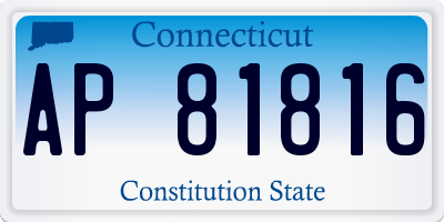 CT license plate AP81816