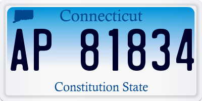 CT license plate AP81834