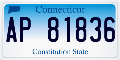 CT license plate AP81836