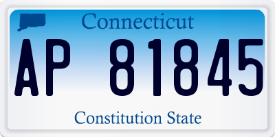 CT license plate AP81845