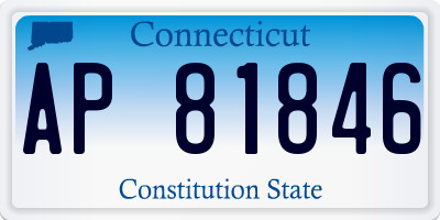 CT license plate AP81846