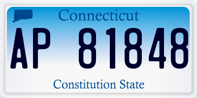 CT license plate AP81848